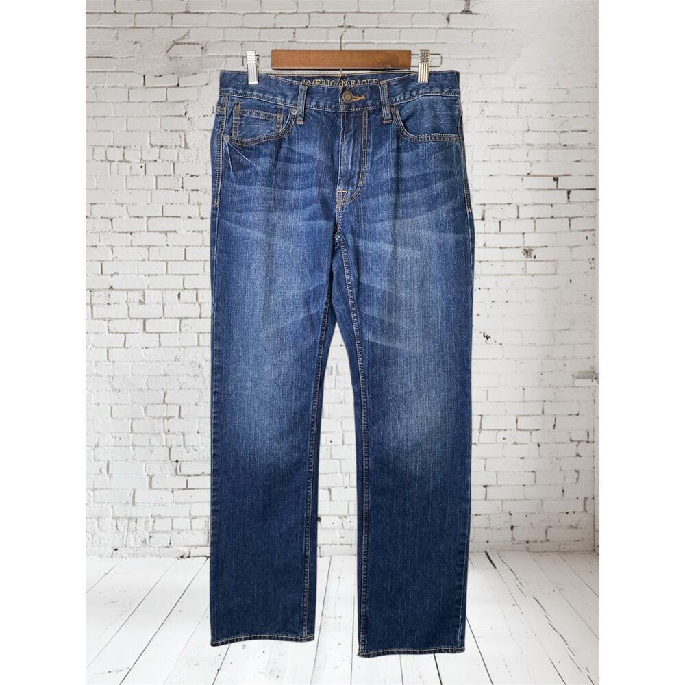 American Eagle Classic Straight Dark Blue Jeans Men's Size 30X32